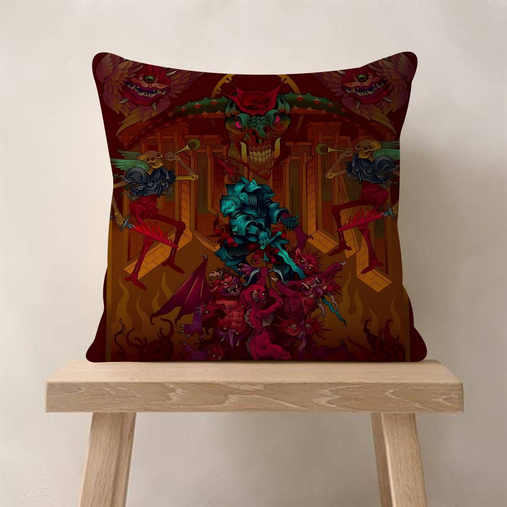 pc Game ADOOMEternal Cushion Cover Inches Farmhouse Decor Home Throw Pillow Covers For Couch Decorations