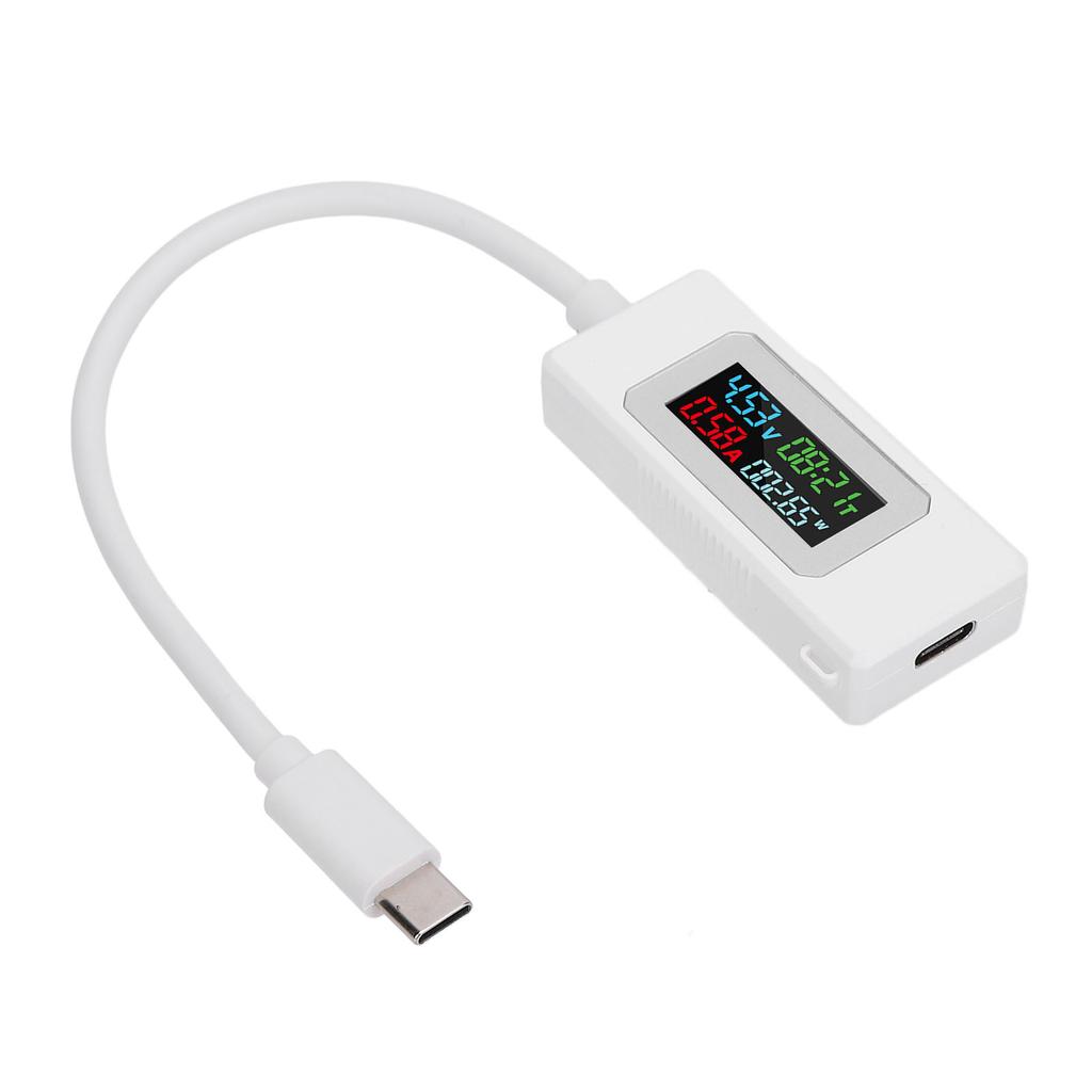 USB C Tester 4 30V 0 6.5A Type C Voltage Current Power Capacity Working Time Charger Detector