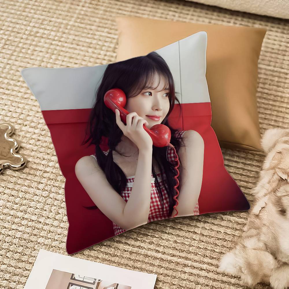 Singer L-Lee Ji Eun-MT IU Fun Beautiful Pillow Case Comfort Sofa Bed Silky Elegant Invisible Zipper Decorative Cushion Cover