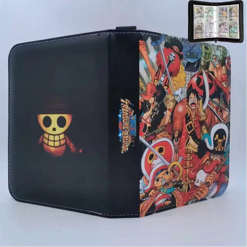 2x2 900pcs Cards Holder Anime Luffy ACE Zoro Game Binder Card Holder Zipper Album Book Capacity R SR TGR GP Collectibles Folder Kids