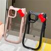 Kawaii 3D Bowknot Cat Ear Прозрачный чехол для телефона для iPhone 16 15 14 13 12 11 Pro Max Корейский милый женский силиконовый противоударный чехол