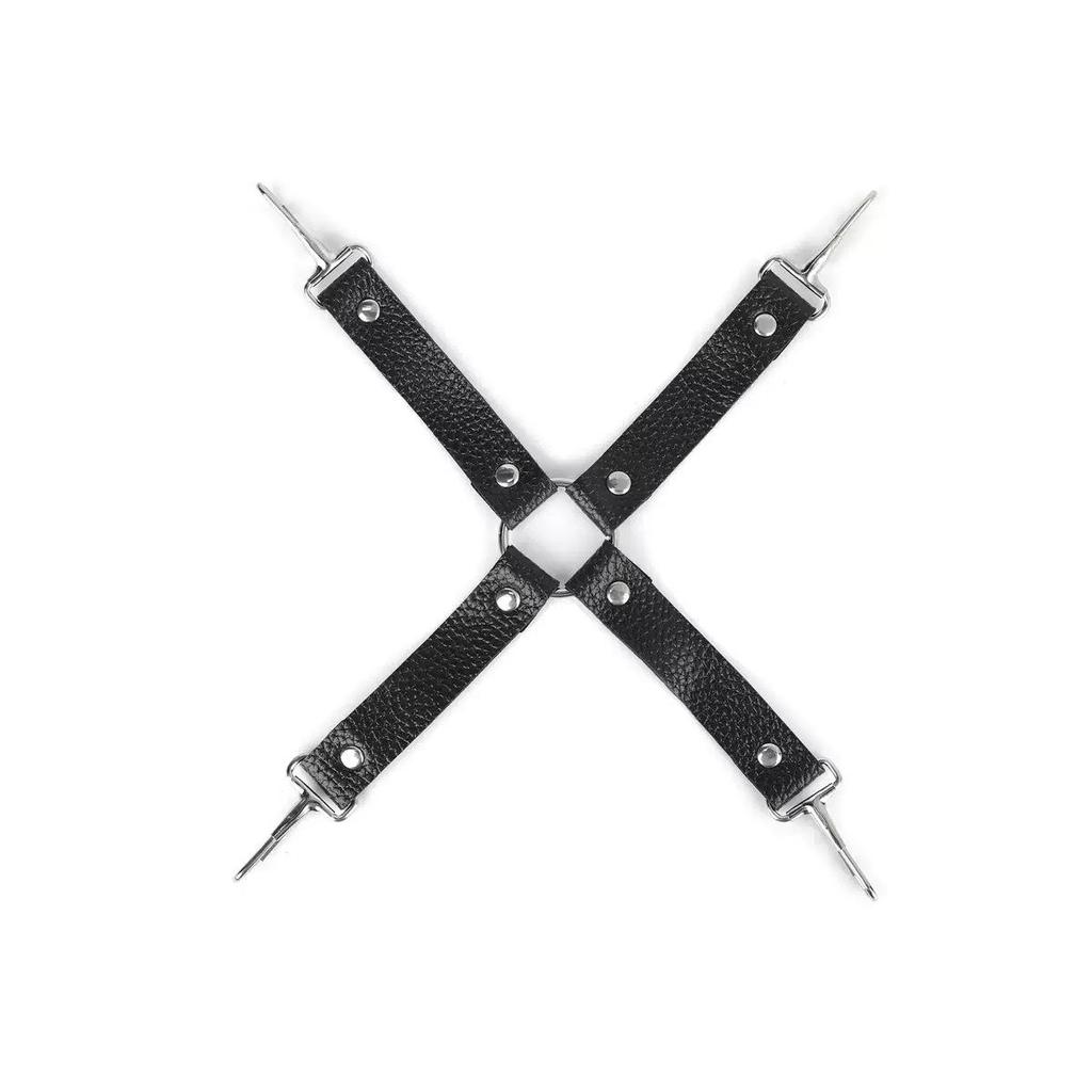 Кожаные щенячьи наручники и ножные путы SM Взрослый набор