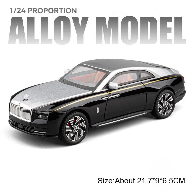 1:24 Rolls-Royce Cullinan Spectre Car Model Toy Starry Sky Top Shock Absorption Alloy Diecast Vehicle Models Gift Ornaments