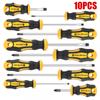 10PCS Repair Tools Set-Magnetic Precision Screwdriver Kit with Phillips and Flat Head Non-Slip Handle Screwdriver Tool Set