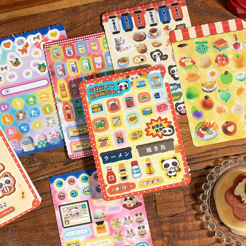 Ретро японский мультфильм скрапбукинг наклейка для детей кавайный Y2K аниме десерт сок дневник наклейка DIY декор канцелярские принадлежности наклейка