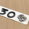 3D ABS Self-Adhesive Numbers 206 207 301 307 308 408 508 Logo Emblem Car Rear Trunk Sticker Badge Decal For Peugeot Accessories