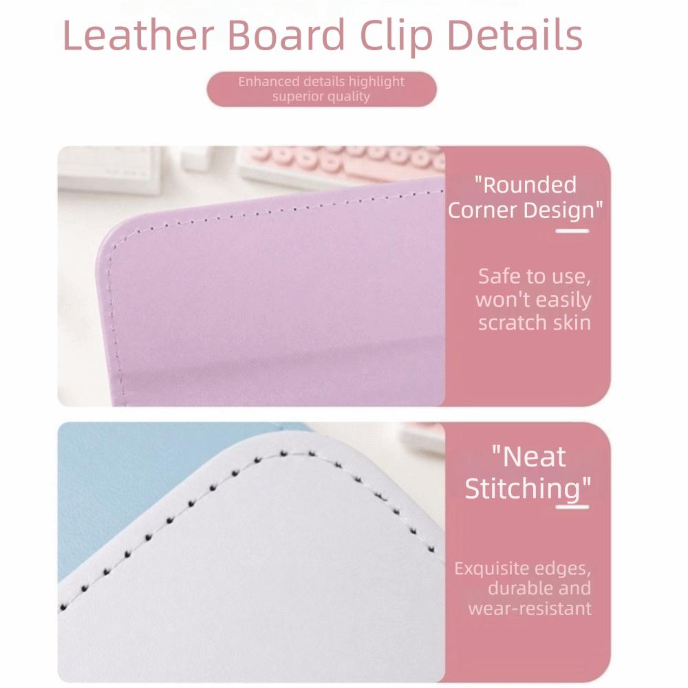 Contrast Color Leather Clipboard A4 size Writing Pad Simple Design A4 Clipboard Business Meeting