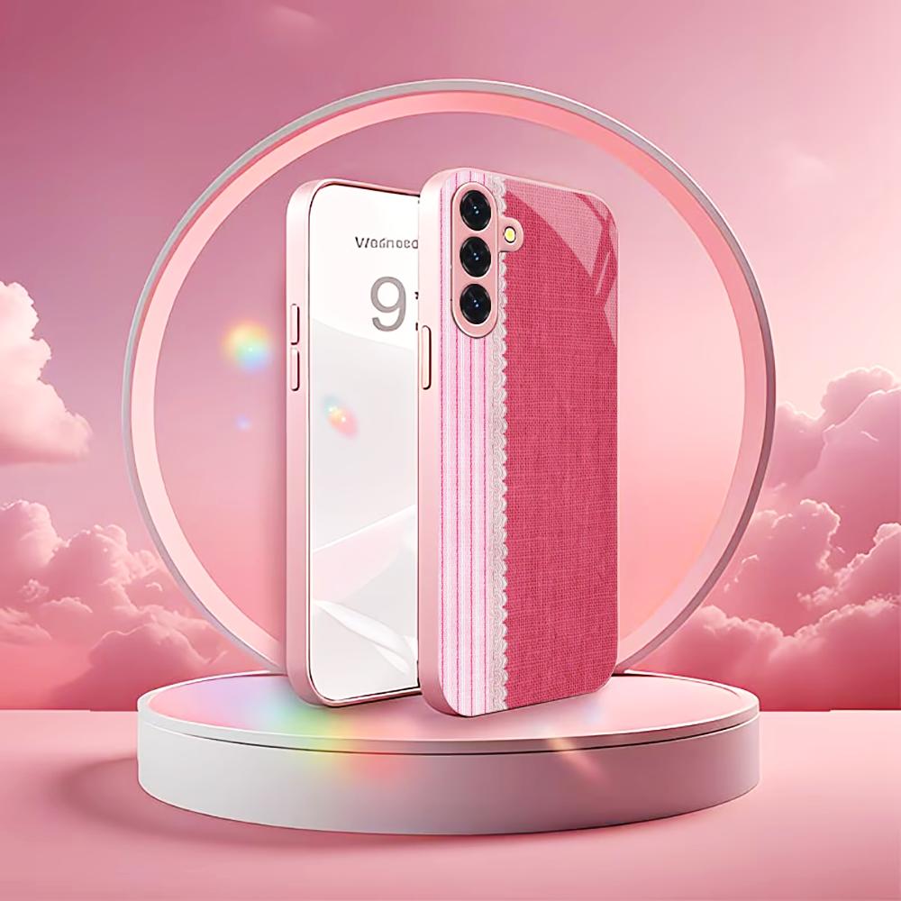 Мягкий розовый градиентный Чехол для телефона для Samsung Galaxy S26 S25 S24 S23 S22 FE Ultra Plus Встроенное стекло ощущение голого корпуса Мужчины женщины