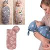 2Pcs/Set Baby Swaddling Blanket Stripes Pattern Photography Prop Elastic Newborn Receiving Blanket with Hat for Infant Accessories