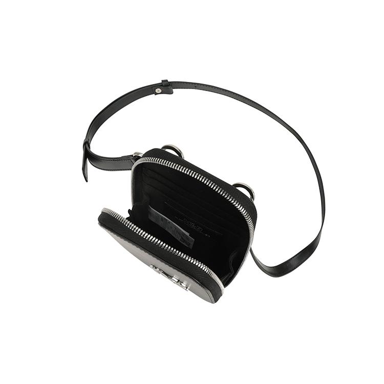 New MLB Leather Cell Phone Pouch, Crossbody Bag, Shoulder Bag Unisex Black 32BGDN111-50L