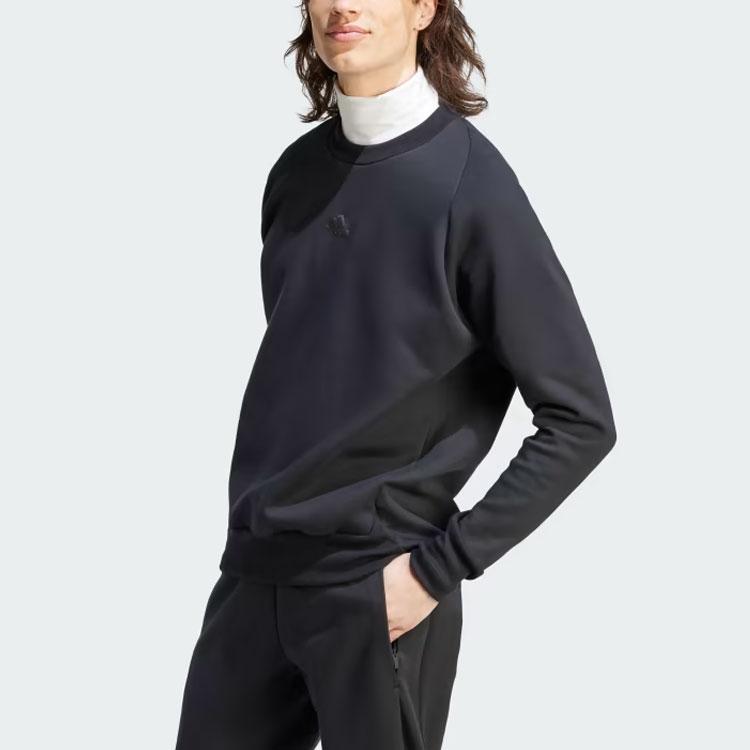 Adidas ЗНЕ. Премиум-толстовка с логотипом, круглым вырезом, длинным рукавом, мужская толстовка, черная IN5109