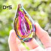 Faux Crystal Prism Sun Catcher Decoration Indoor Outdoor Garden Window Hanging Rainbow Maker Clear Waterdrop Hanging Ornament Pendant