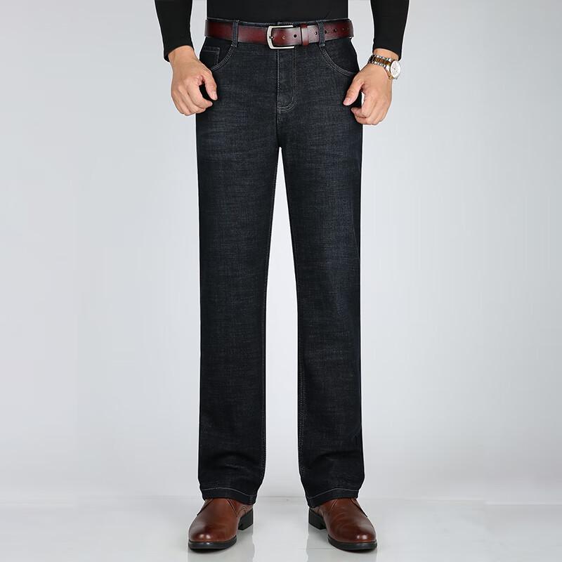 ROMON Мужские зимние джинсы прямого кроя на флисовой подкладке