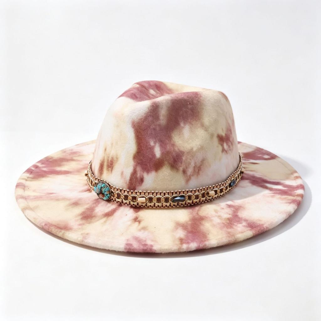 Шляпа ковбойская в стиле tie-dye, европейский, американский и британский стиль, модные аксессуары, персонализированная универсальная ковбойская шляпа, новая