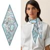 French Retro Diamond Scarf Brand Silk Scarf Woman Luxury Bandana Headband Hijab Foulard Neckerchief Shawl For Ladies