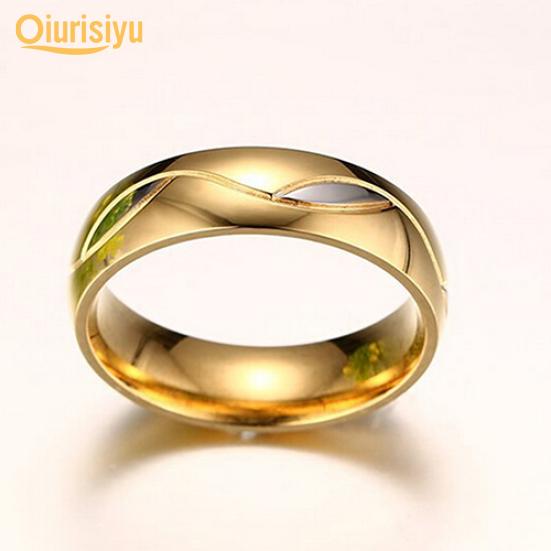 Women's Men's 18K Gold Plated Engagement Wedding Band Ring Zirconia Jewelry Gift Fashion Jewelry