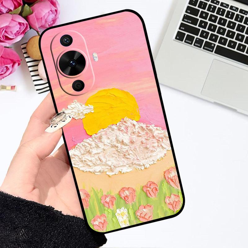 Чехол для Huawei Nova 12S Nova12S Милый Мультяшный Чехол Мягкий Силиконовый Чехол для Телефона Для Huawei Nova 12S Бампер Астронавт Раскрашенные Чехлы