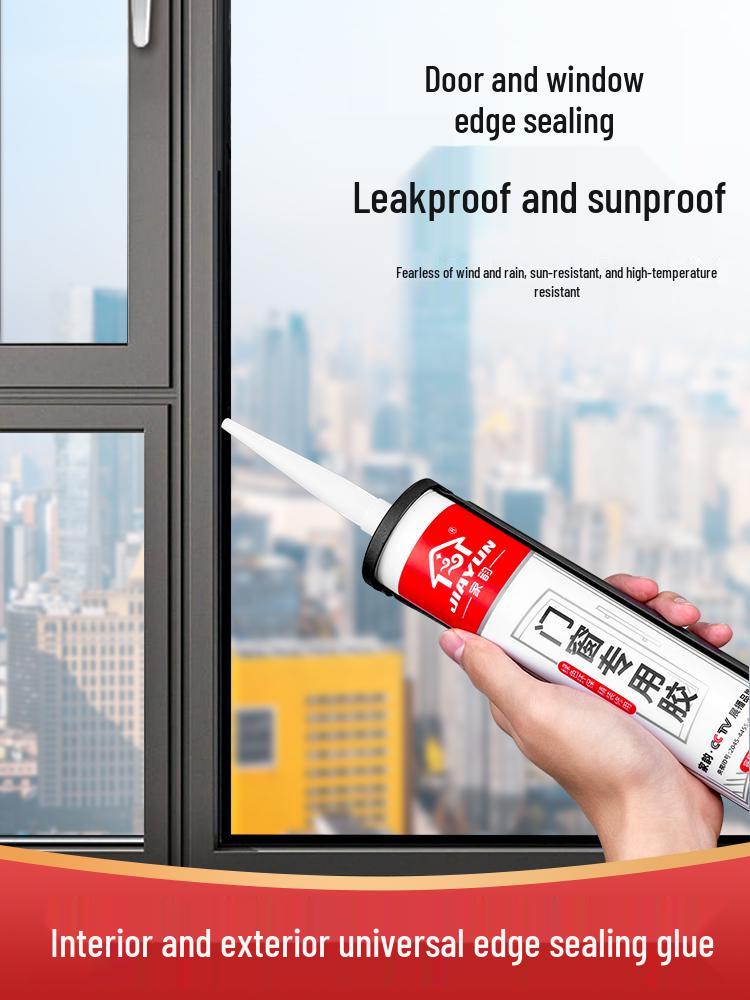 Черный водостойкий силиконовый герметик для окон и дверей для заделки швов, противоплесневый клей для стекла