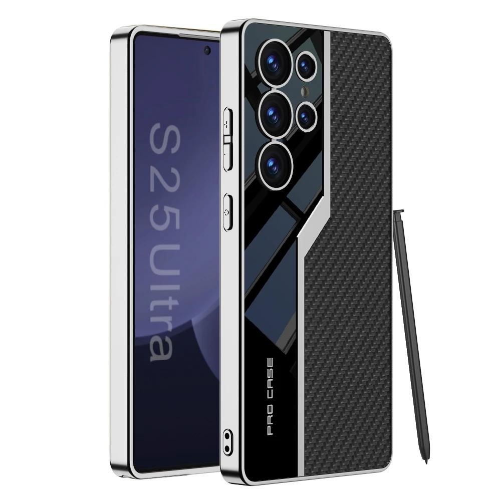Тонкий мягкий чехол TPU Supercar Footage S25Ultra S24Ultra для Samsung Galaxy S23 S24 S25 Ultra 5G с покрытием из кожи, защитный чехол