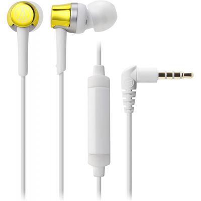Наушники Audio Technica Ath Ckr30is Yl Проводные Пульт дистанционного управления с микрофоном Внутриканальные Звукореальность Желтый Обычный Желтый Смартфон Пульт дистанционного управления