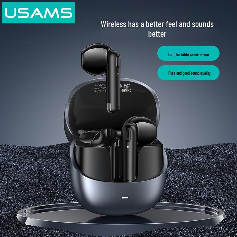 Беспроводные мини-наушники USAMS E03 Bluetooth для спорта - Полувкладыши, стерео