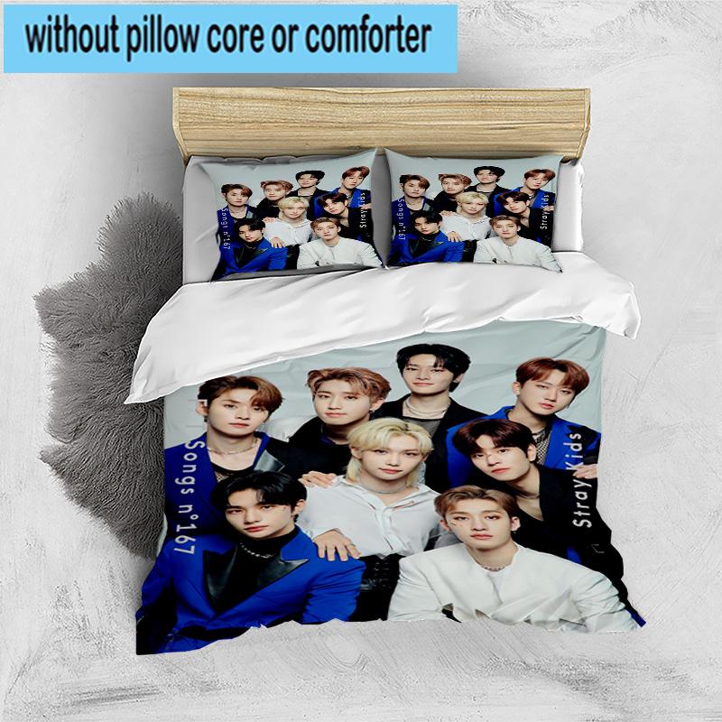 3PCS K-pop Group Poses 3pcs Bedding,Including 3PCS Duvet Cover And 2pcs Pillowcases Perfect for Christmas,Ideal for Bedroom, Dormitory