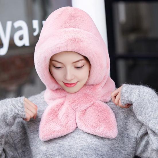 Women Hat Solid Color Elastic Knitted Warm Winter Hat