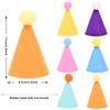 Colorful Dog Birthday Party Supplies Set with 12 Mini Hats and Elastic Ropes for Small to Medium Pets Cat Included