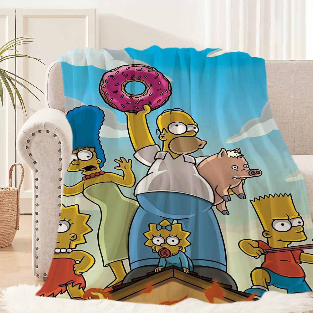 Смешное Мультяшное Одеяло The S-Simpsonss Одеяло для Дивана Дивана Путешествий Дома Пешего Туризма Пикника Постельное Белье Фланелевое Одеяло подарок на день рождения
