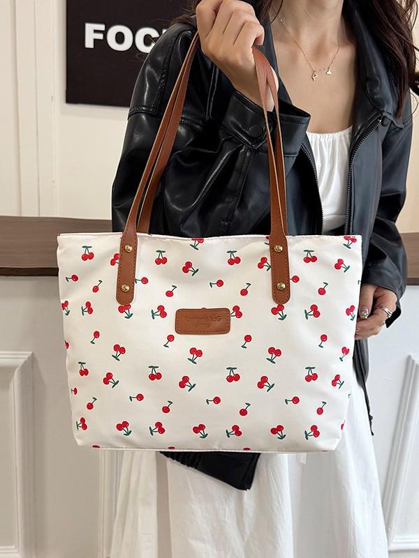 Trendy Women's Versatile Large-Capacity Print Tote Bag