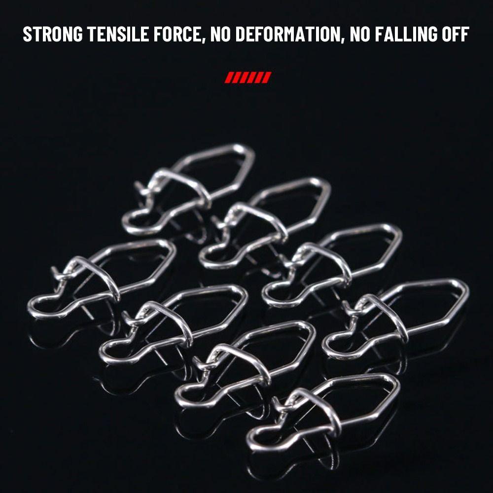 New Durable Line tackle Fast lock Fishing Hanging Snap Barrel Swivel Oval Split Rings Connector