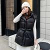 Cotton vest women's short autumn and winter new cotton vest waist thin hooded vest cotton vest