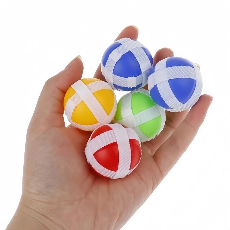 16PCS Kids Sucker Sticky Ball Toy Outdoor Sports Catch Ball Game Set Throw And Catch Parent-Child Interactive Toys