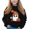 Halloween Day Girls Round Neck Pullovers For Kids Printed Baby Tops