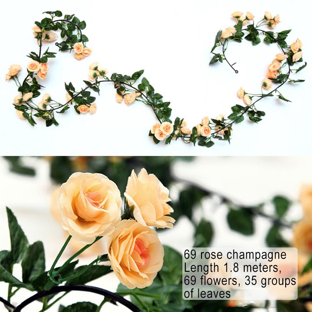 180 см искусственные цветы гирлянда роза своими руками искусственный цветок домашний декор комнаты вечеринка настенные гирлянды растения свадебные украшения