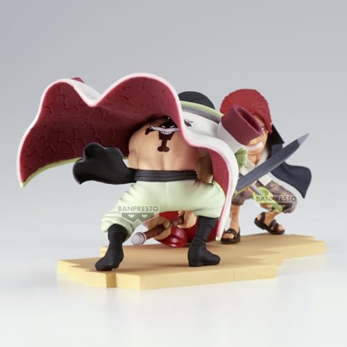 Banpresto Эдвард Ньюгейт против. Коллекционная фигурка Шанкса из One Piece - Мировой лог 13 см разноцветная BP29081P идеально для фанатов аниме.