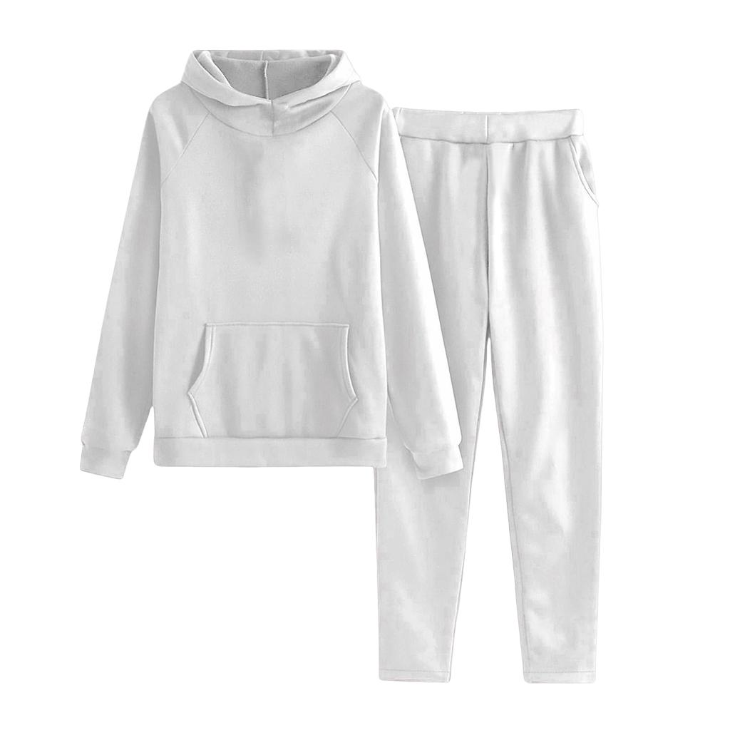 Children's Solid-color Loose Sweatshirt And Sweatpants Casual Sportswear Set