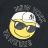 MLB Нью-Йорк Янкис Американский Винтаж Спортивный Смайлик Узор Печатный Лонгслив Толстовка Унисекс толстовка Черный 3AMTN0424-50BKS