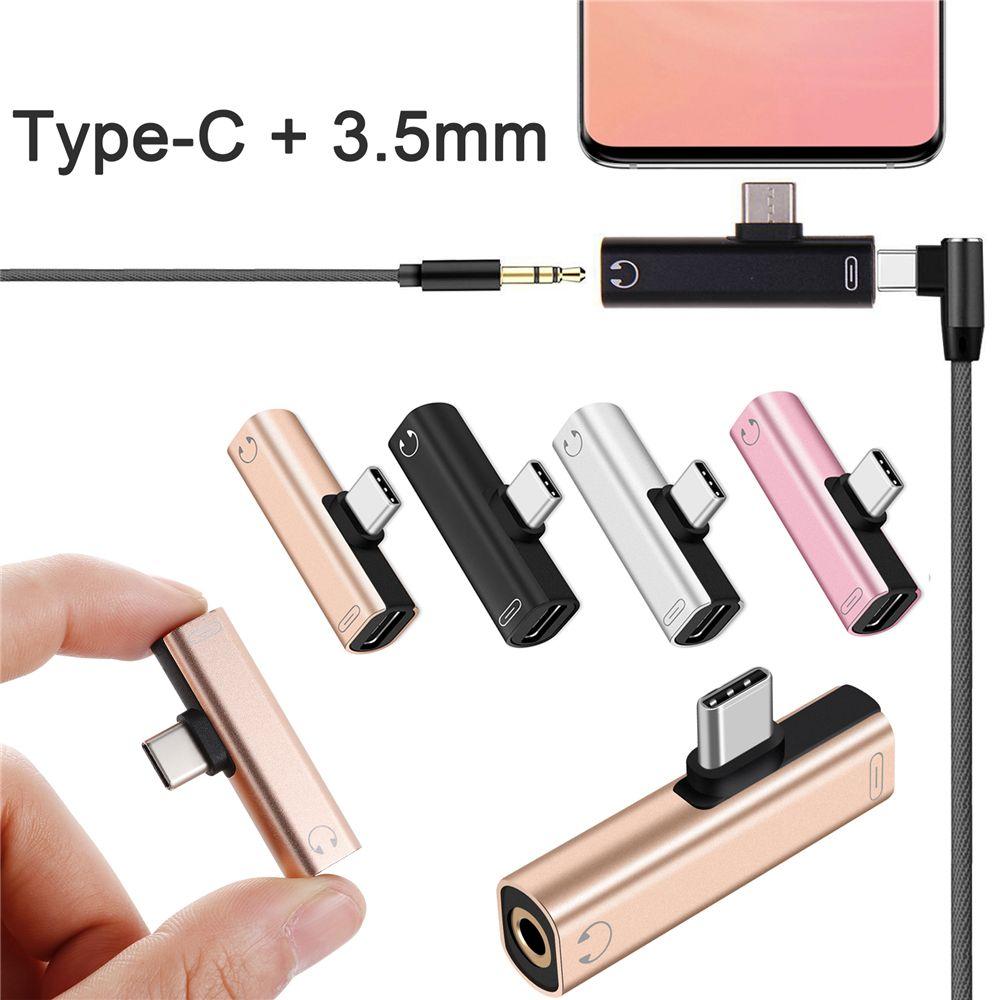 Fast Metal USB C Audio Convertor Headphone Jack AUX Splitter Type-C To 3.5mm Adapter