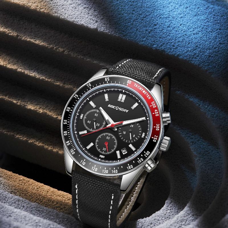New Arrival Watches for Men Luxury Brand Panda Three-Eye Male Watch Multi-Functional Quartz Wristwatch Clock Relogio Masculino