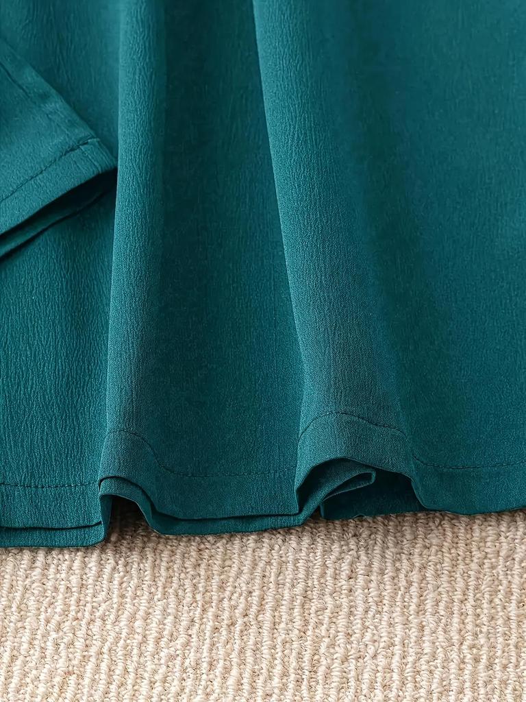 2025 Евро-Американские Повседневные Летние Брюки Прямого Кроя: Однотонный, Большой размер, Свободный дизайн с широкими штанинами