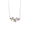 Colored Zircon Zircon Flower Necklace Geometry Design Luxury Jewelry  Women's Jewelry