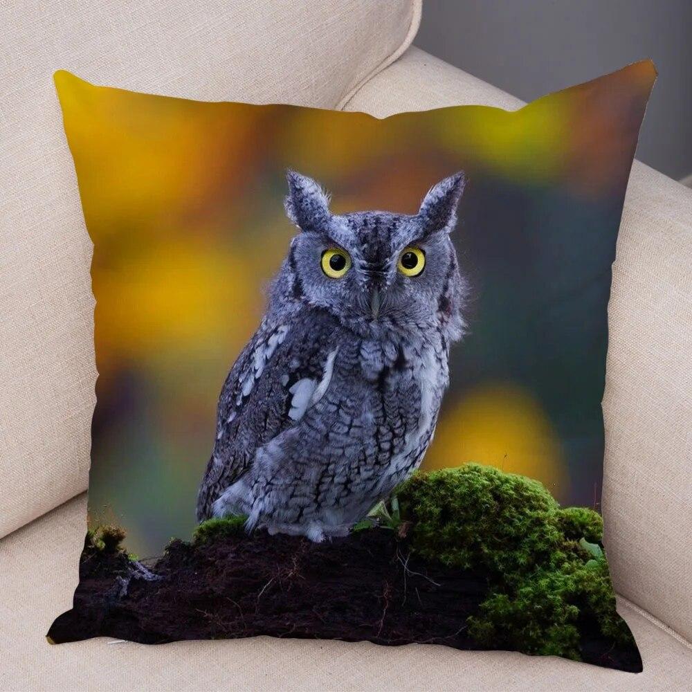 Наволочка с милыми животными, дикая сова, декоративная наволочка для дивана, домашняя детская комната