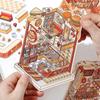 Decompression 3D Landscape Sticker Visual Stacking DIY Cabin Scene Sticker  Children Gift