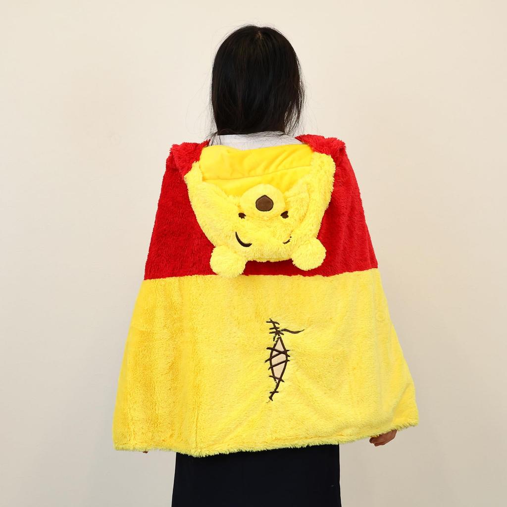 Marushin Hooded Disney Winnie the Honey Winter Product 2245035700 Blanket, Pooh, Hood, Cute, Fluffy, Stylish, Warmer, Number