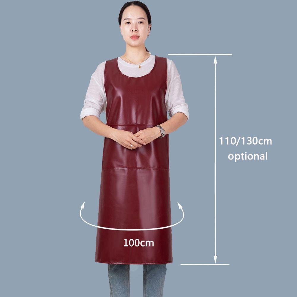 Oil-proof Work Smock Waterproof Cooking Work Clothes Durable Kitchen Apron  Lab Work