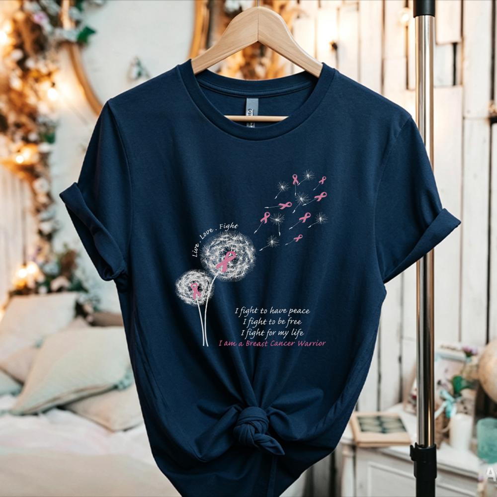 Women We Fight Together Butterfly Pink Ribbon T Shirt Breast Cancer Awareness Short Sleeve Tee Warrior Support Casual Cotton Top