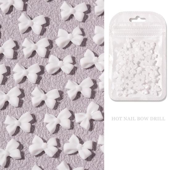 Yousheng 50 шт./компл. украшения для ногтей с гравировкой 3D-эффекта, мини-банты для украшения ногтей, аксессуары для ногтей для женщин