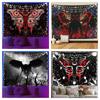 Mothman Tapestry Gothic Skull Anime Tapestries Mandala Decoration Home Butterfly Boho Room Decor Black And Red Wall Art Hanging