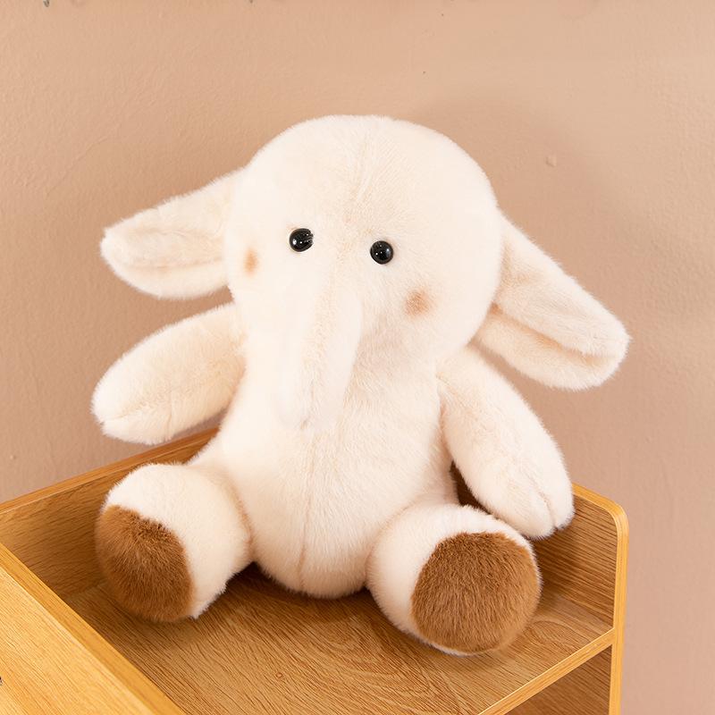 Simulation Sitting Version Baby Elephant Plush Toy Big Ears Elephant Doll Throw Pillow Living Room Ornament Holiday Gift